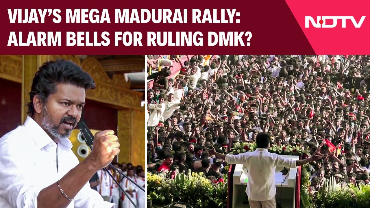 Video : Actor Vijay's Mega Madurai Rally: Alarm Bells For Ruling DMK In Tamil Nadu?