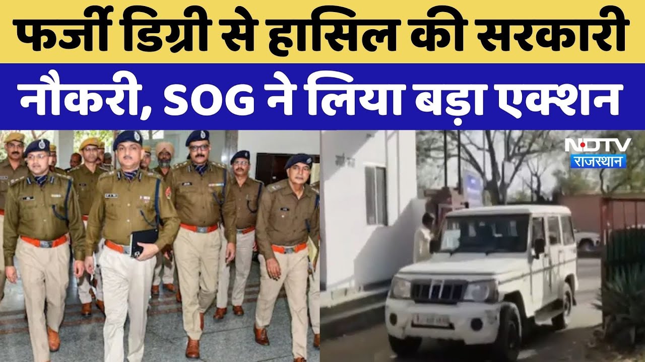 Fake Degree से हासिल की Government Job, SOG ने की ये बड़ी कार्रवाई! Rajasthan Top News | Latest
