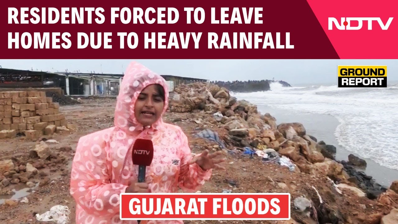Gujarat Floods | Junagadh: Residents Forced To Leave Homes Due To Heavy Rainfall, Key Port Shut Gujarat Floods | Junagadh: Residents Forced To Leave Homes Due To Heavy Rainfall, Key Port Shut