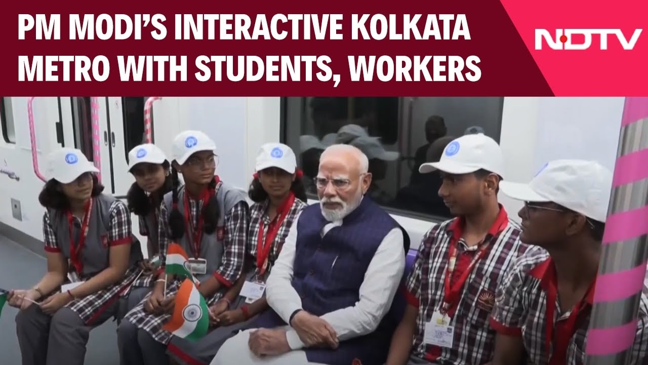 Video: PM Modi's Interactive Metro Ride With Students, Construction Workers In Kolkata