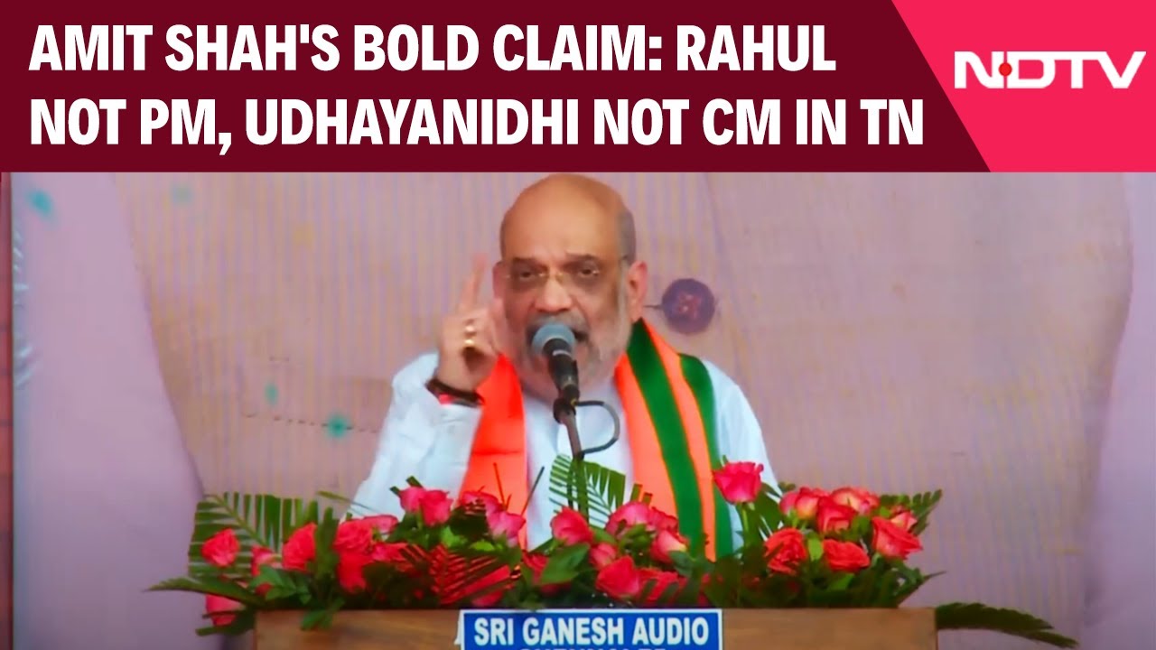 "Rahul Gandhi Won't Be PM, Udhayanidhi Won't Be CM": Amit Shah's Bold Statement In Tamil Nadu