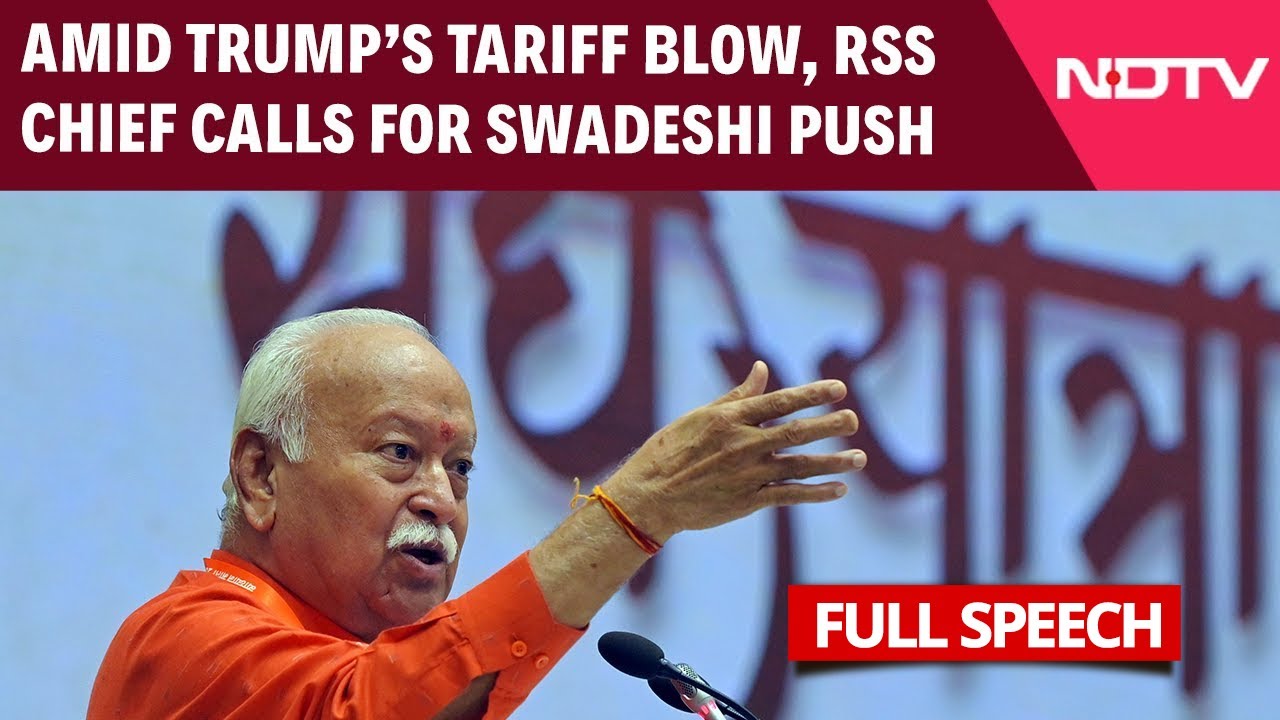 Trade Tariff Row | Amid Trump's Tariff Blow, RSS Chief Calls For Swadeshi Push