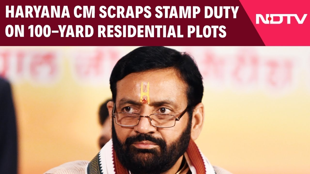 Haryana Chief Minister Announces Abolishment Of Stamp Duty For 100-Yard Residential Plots