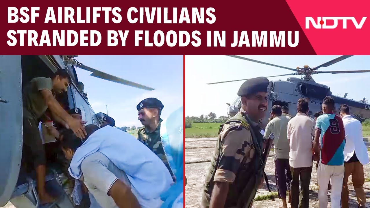 Video: BSF Airlifts Civilians Stranded By Floods In The Jammu Division In J&K