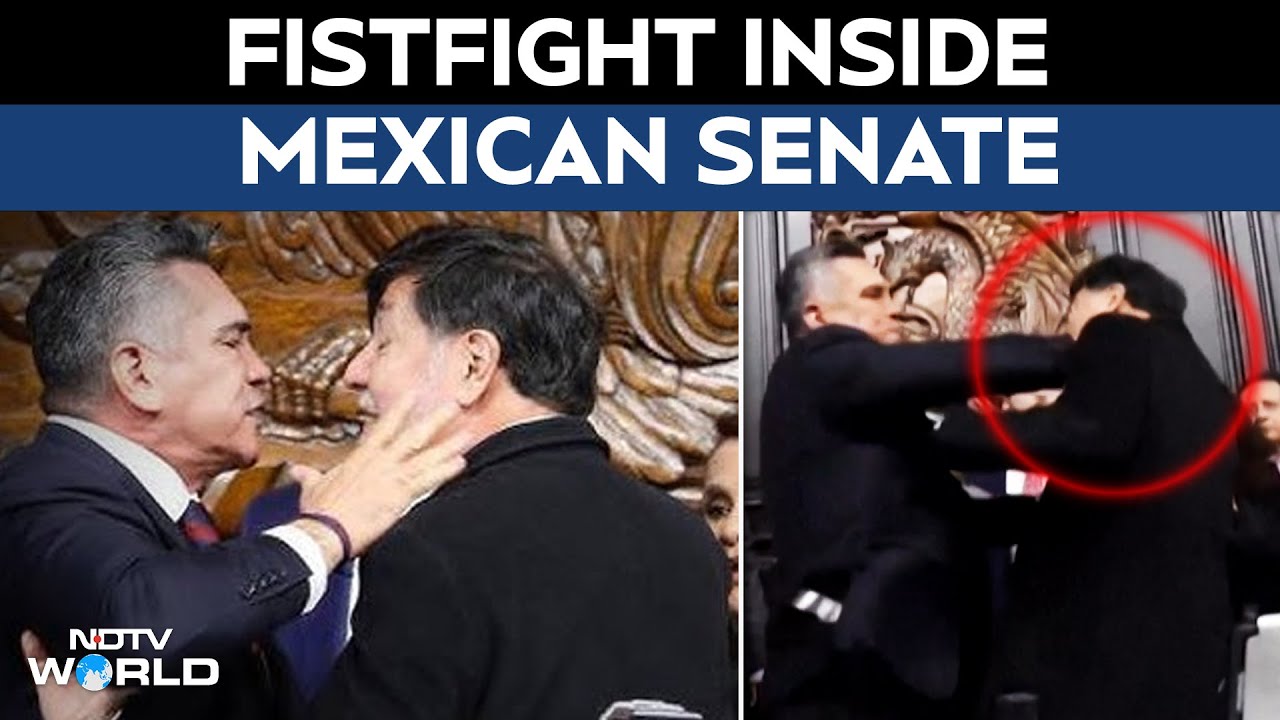 Brawl Erupts In Mexico's Parliament As Senator Loses Control Amid Tensions Over US Naval Buildup