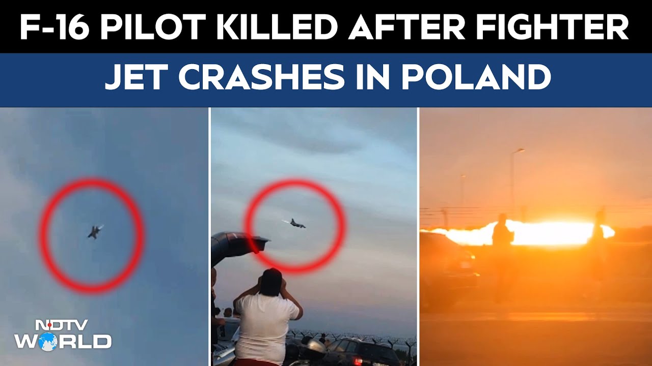 Video: Poland Plane Crash | Pilot Killed As Polish F-16 Nosedives In Fiery Crash