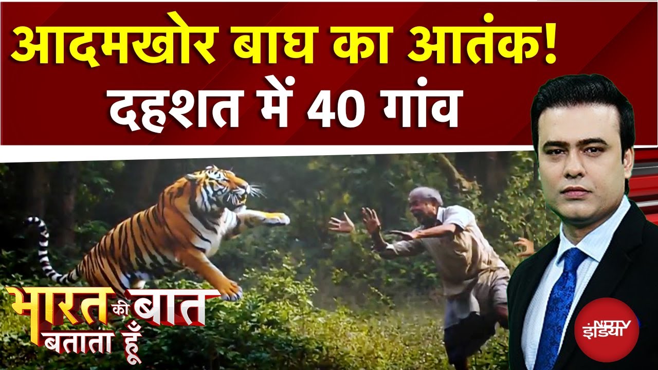 Video: UP Tiger Terror: आदमखोर बाघ ने 40 गांवों में फैलाई दहशत, दो की मौत | Bharat Ki Baat Batata Hoon