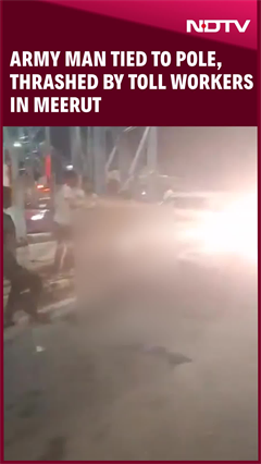 Video: Army Jawan On Way To Srinagar Pinned To Pole, Assaulted By Toll Booth Staff