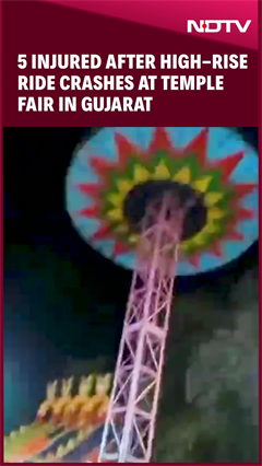 Video: Gujarat Viral Video | 5 Injured After High-Rise Ride Crashes At Temple Fair In Gujarat