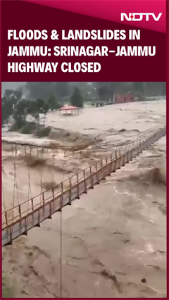 J&K News: Flood Alert Issued as Landslides Close Srinagar-Jammu Highway Amid Heavy Rains