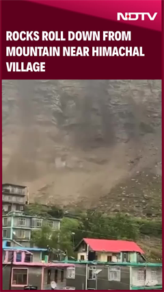 Rocks Roll Down From Mountain In Lahaul And Spiti Rocks Roll Down From Mountain In Lahaul And Spiti