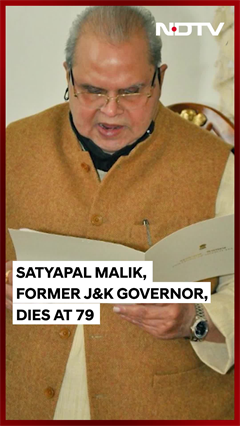Video: Satyapal Malik, Former Jammu & Kashmir Governor, Dies At 79