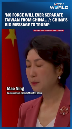 “No Force Will Ever Separate Taiwan From China…” China's Big Message To Trump