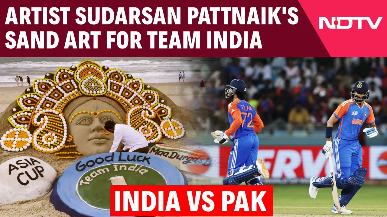 Video: Sand Artist Sudarsan Pattnaik's 250-Ball Sand Art Ahead Of India Vs Pak Clash