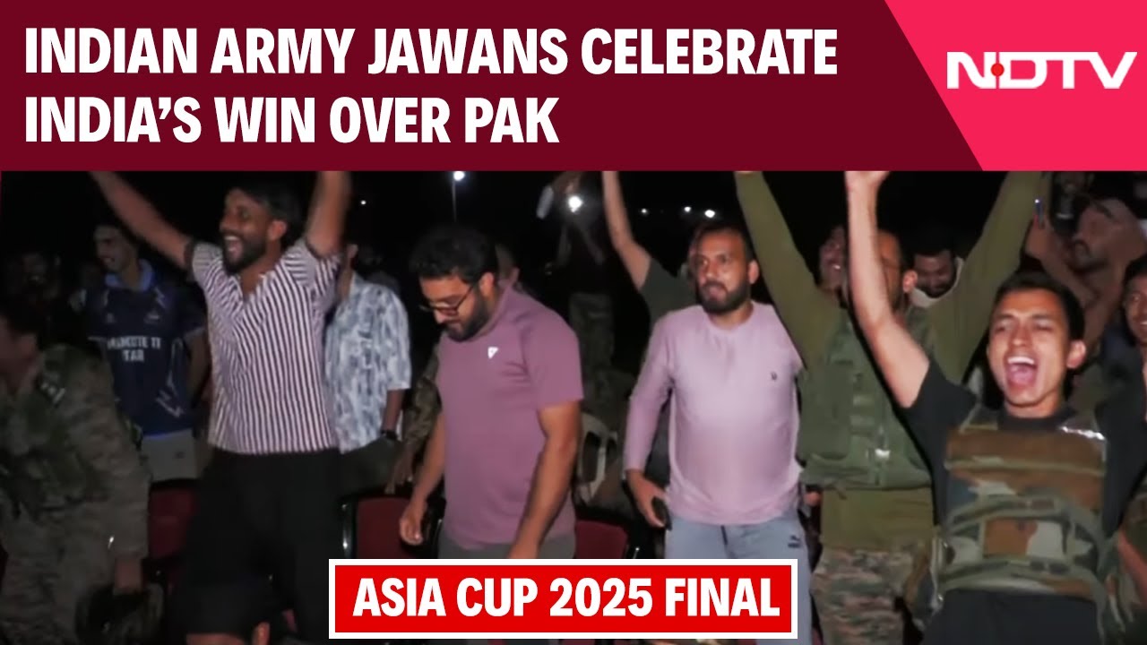 India Vs Pak Asia Cup | Indian Army Jawans Celebrate As India Defeats Pakistan In Asia Cup Final