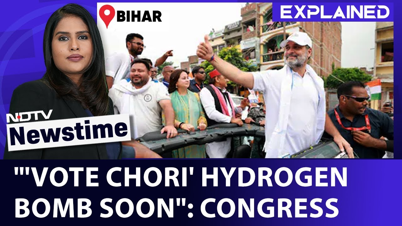 Video: Ahead Of Bihar Elections Rahul Gandhi Hints On 'Hydrogen Bomb', BJP Hits Back
