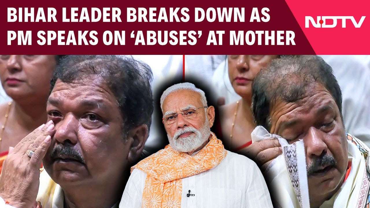 PM Modi Speech | Bihar BJP Chief Breaks Down Watching PM Modi Reply To Insults On Him And His Mother