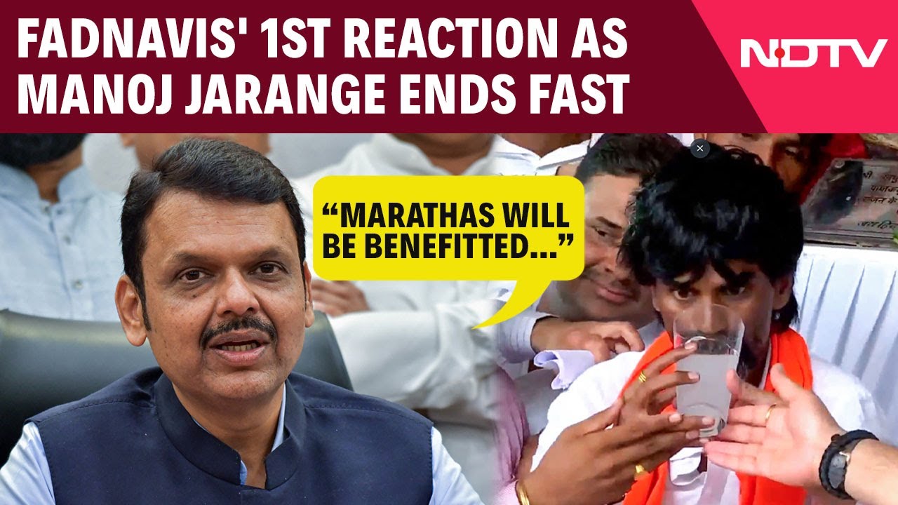 Maratha Quota Mumbai | "Marathas Will Be Benefitted..." Fadnavis' 1st Reaction As Jarange Ends Fast