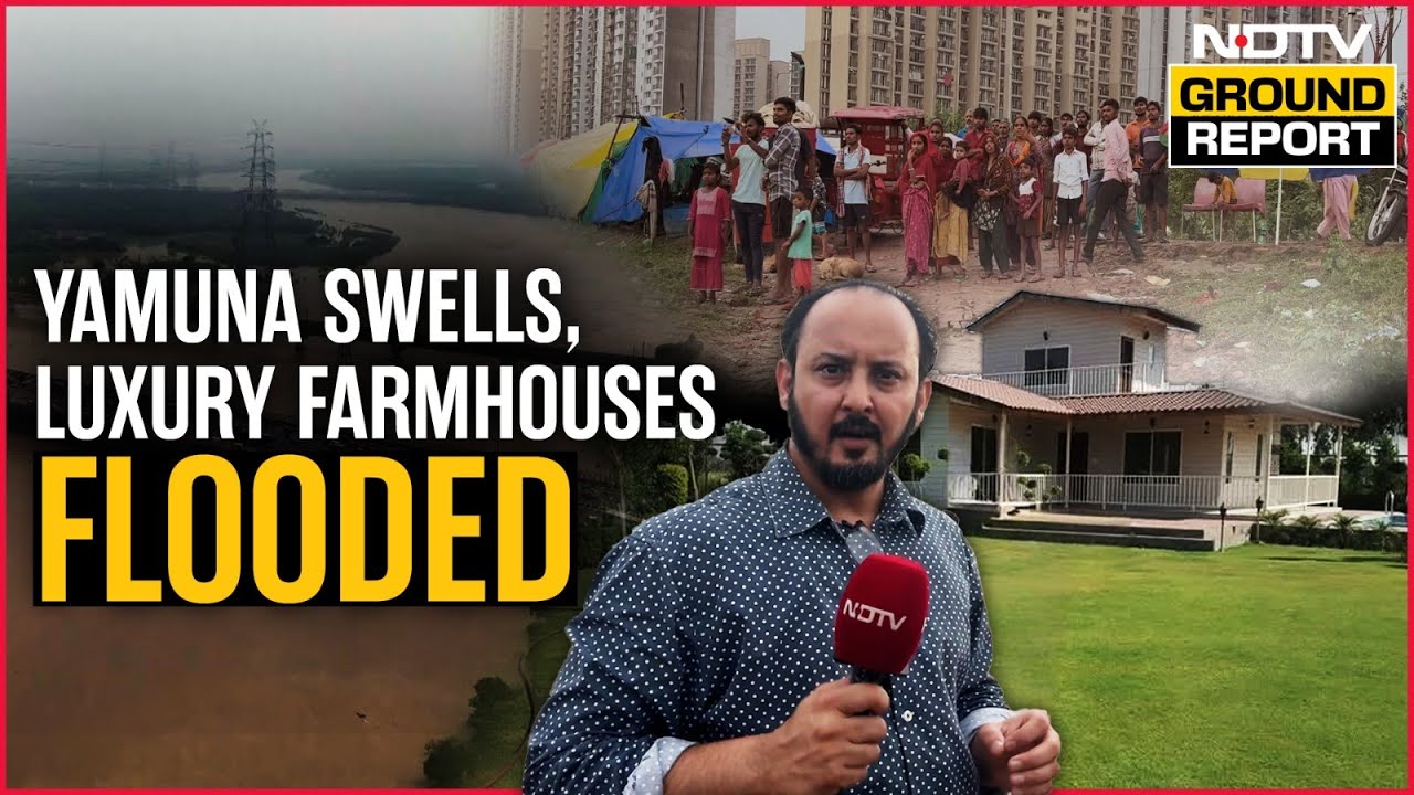 Video: Farmhouses On Floodplains Drown In Crores As Yamuna Swells Beyond Limits