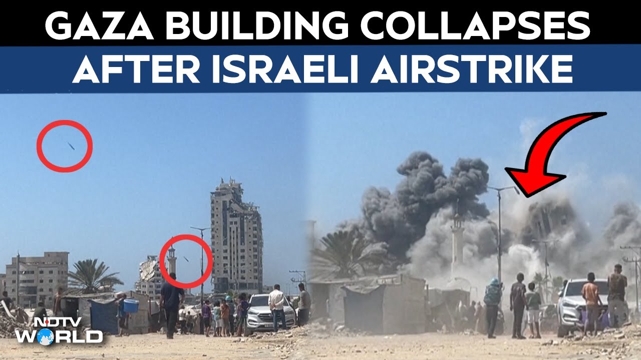 Gaza High-Rise Collapses After Israeli Airstrike Hits City