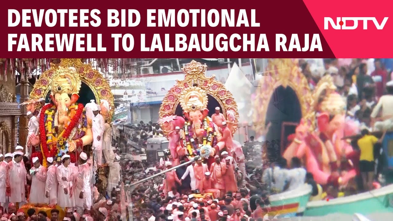 Lalbaugcha Raja Visarjan At Mumbai's Girgaon Chowpatty