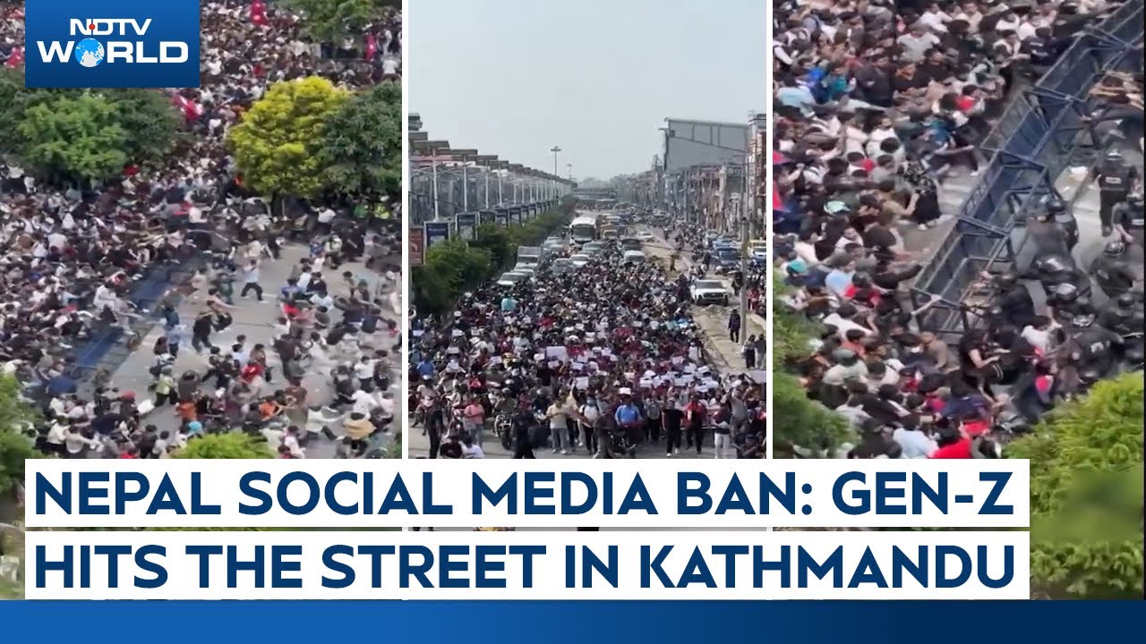Nepal Protests Today | Gen-Zs Storm Nepal Streets Over Social Media Ban, Corruption
