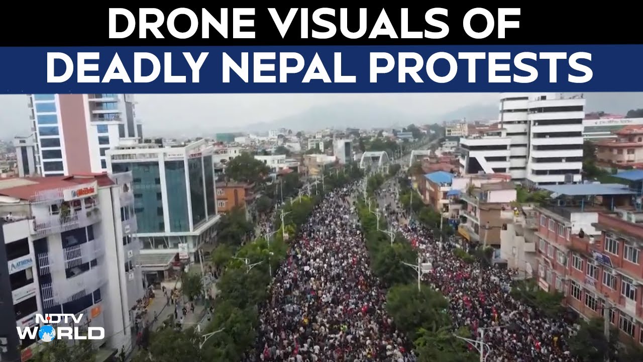 Nepal Violence | Drone Visuals Show Deadly Nepal Protests Killing 17