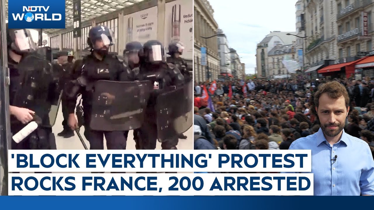 'Block Everything' Protest Rocks France, 200 Arrested, Vehicles Set On Fire