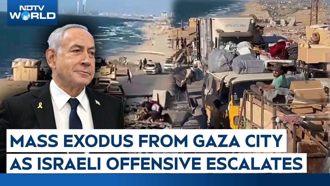 Mass Exodus From Gaza City As Israeli Offensive Escalates