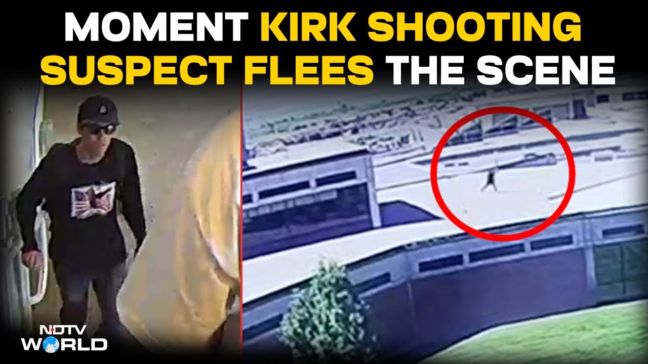 Charlie Kirk Shooter | Video Released By FBI Shows Kirk's Suspected Shooter Jumping & Fleeing Scene