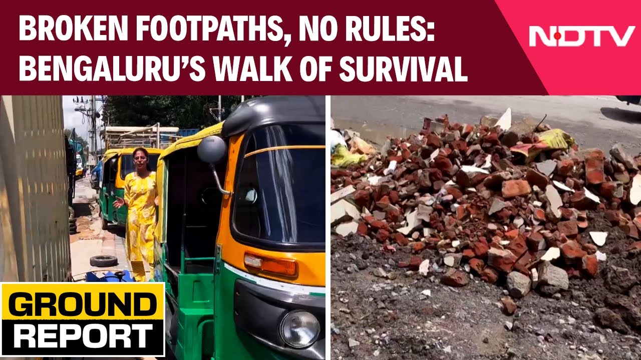 Video: Broken Footpaths, No Rules: Bengaluru's Walk Of Survival | NDTV Ground Report