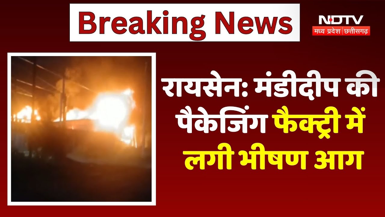 Raisen Fire News: मंडीदीप की पैकेजिंग फैक्ट्री में लगी भीषण आग