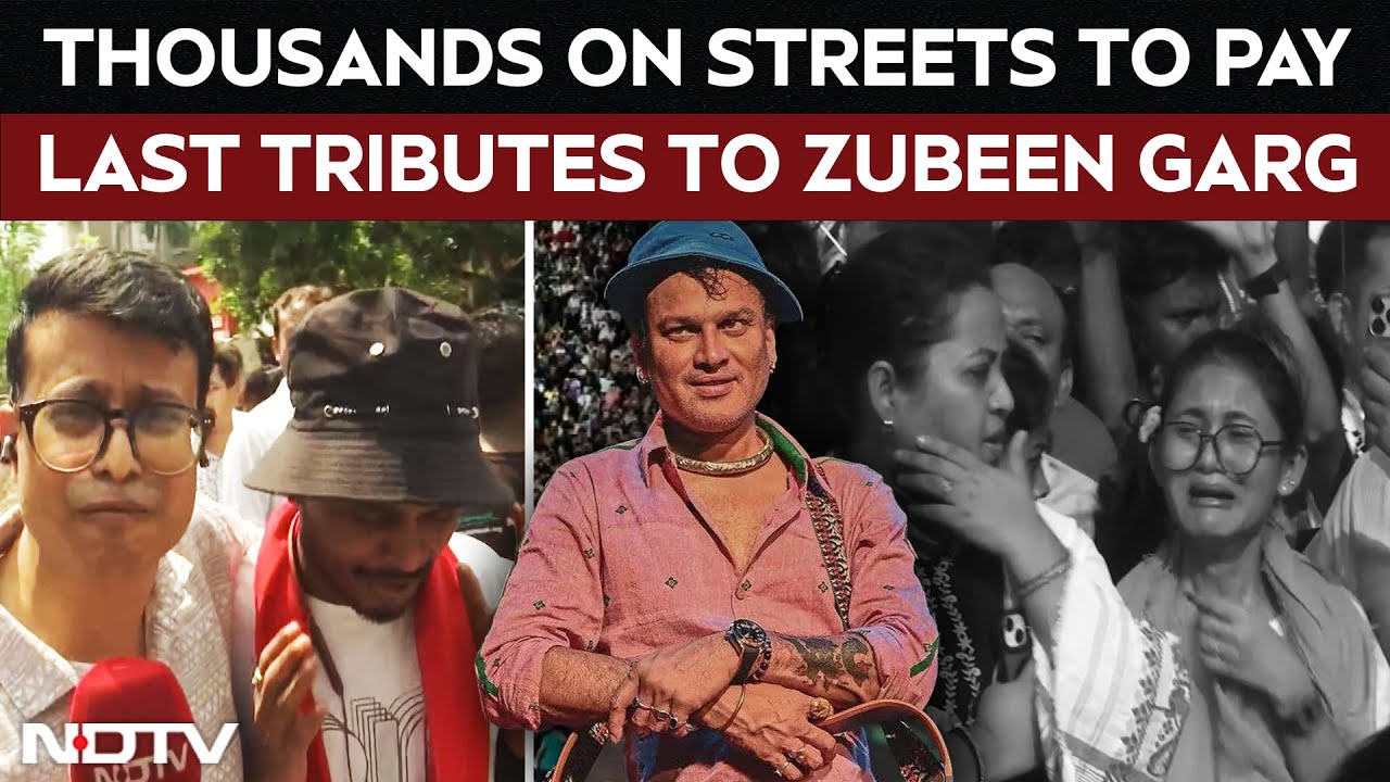Video: Thousands Pour On Streets As Singer Zubeen Garg's Final Journey Begins