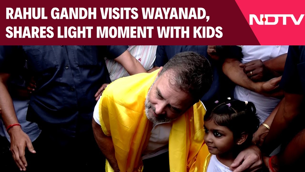 Rahul Gandhi Shares Light-Hearted Moments With Kids In Wayanad