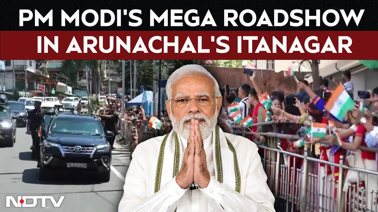 PM Modi Arunachal Visit | PM Narendra Modi Holds Mega Road Show In Itanagar