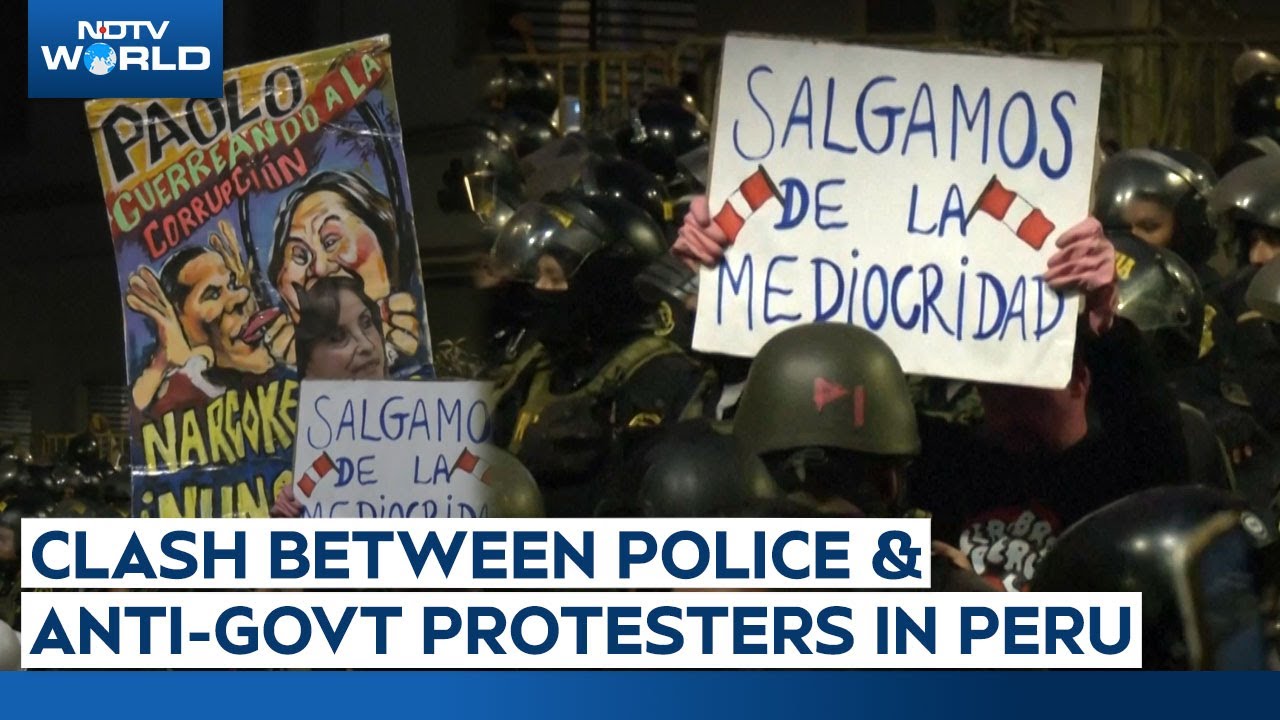 Peru: Hundreds Of Anti-Government Protesters Clash With Police In Lima