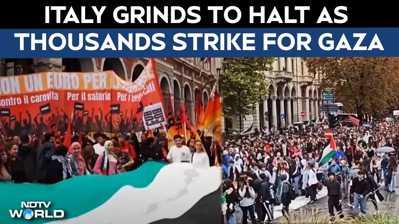 Video: Italy Protest | Thousands Of Italians Took To The Streets To Protest For Gaza