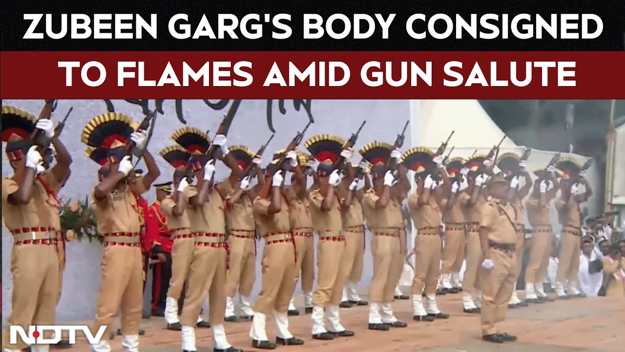Zubeen Garg Funeral | 21-Gun Salute Given To Zubeen Garg During Cremation Zubeen Garg Funeral | 21-Gun Salute Given To Zubeen Garg During Cremation