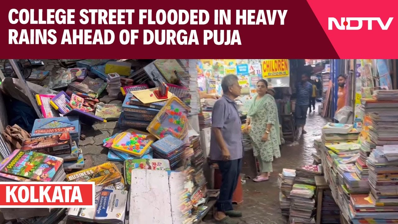 Kolkata Rains | College Street Flooded In Rains Ahead Of Durga Puja, Booksellers Incur Heavy Loss