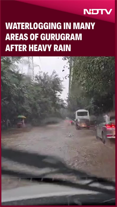 Waterlogging In Many Places After Heavy Rain In Gurugram