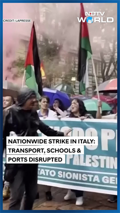 Video: Italy Protest | Italy Grinds To Halt As Thousands Strike For Gaza