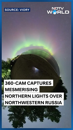 Video: 360-Cam Captures Mesmerising Northern Lights Over Northwestern Russia