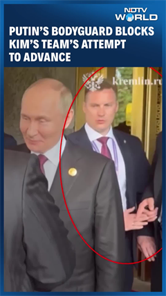 Putin’s Bodyguard Holds Firm As Kim’s Security Team Attempts To Push Through Putin