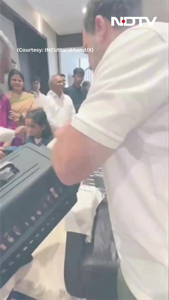 Rahul Gandhi Gifts Puppy To Mallikarjun Kharge's Granddaughter On Her Birthday, Video Goes Viral