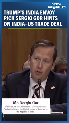 Trump’s India Envoy Pick Sergio Gor Hints On India-US Trade Deal Trump’s India Envoy Pick Sergio Gor Hints On India-US Trade Deal