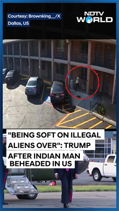 Video: 'Being Soft On Illegal Aliens Over': Trump After Indian Man Beheaded In US