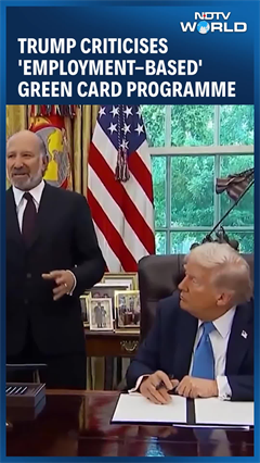 Video: Donald Trump Criticises 'Employment-Based' Green Card Programme