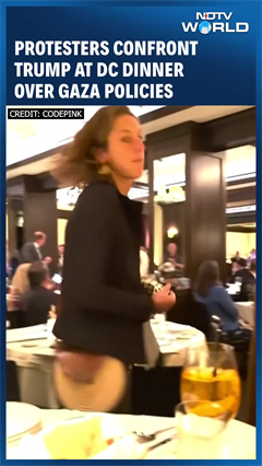 Protesters Confront Trump Over Gaza War During DC Dinner