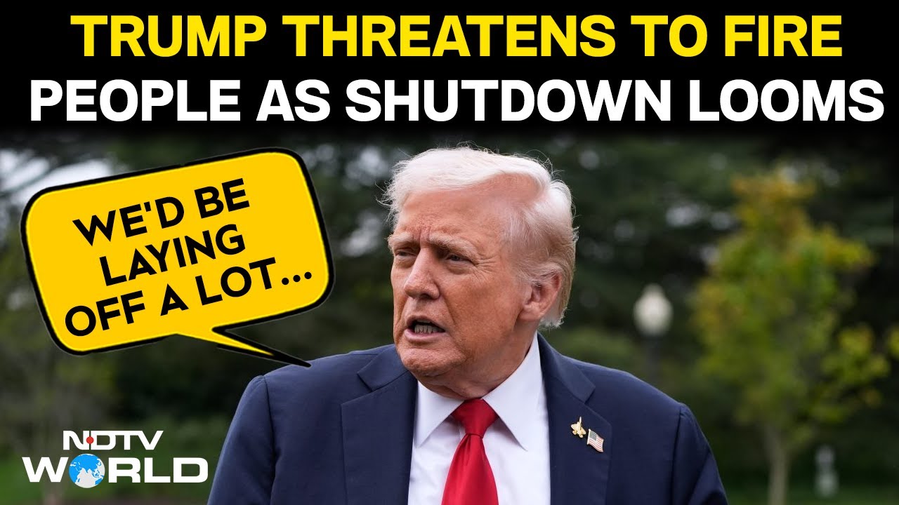 US Government Shutdown | Trump Blames Democrats, Threatens To Lay Off Workers As Shutdown Looms