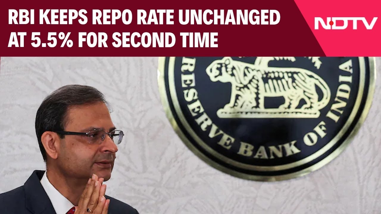 Video : RBI News | RBI Keeps Repo Rate Unchanged At 5.5% For Second Consecutive Time